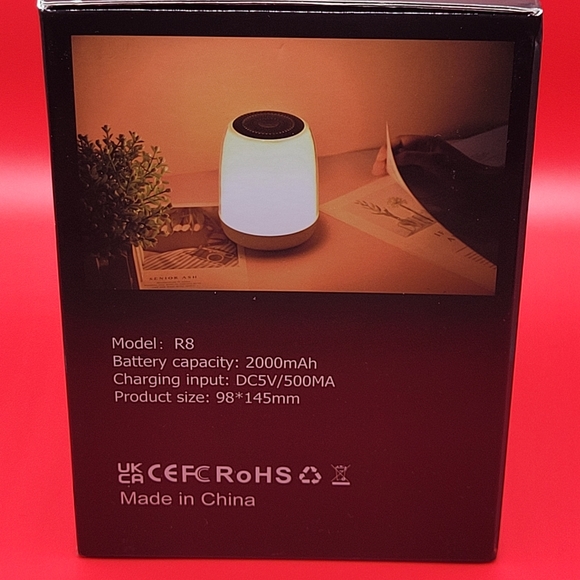 LED Rechargeable Color Changing Bedside Lamp - Picture 7 of 8